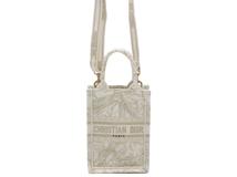 Dior　ディオール　ブックトート　ミニ　フォンバッグ　ホワイト/ゴールド　キャンバス　S5555CRZF【207】2143100535893