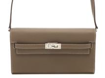 HERMES 　エルメス　ケリーロング・トゥゴー　エトゥープ　シルバー金具　B刻印（2023年頃製造）　2143100536289【432】