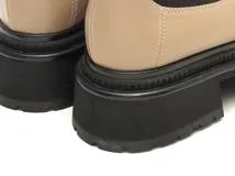 CHANEL　シャネル　サイドゴアブーツ　レディース37　ベージュ　レザー　G39208　2143100536616　【432】