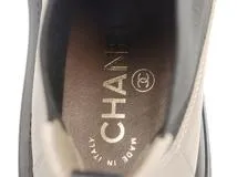 CHANEL　シャネル　サイドゴアブーツ　レディース37　ベージュ　レザー　G39208　2143100536616　【432】