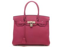 HERMES　エルメス　バーキン３０　Ｄ刻印(2019年)　ローズパープル／ＳＶ　【471】
