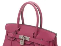 HERMES　エルメス　バーキン３０　Ｄ刻印(2019年)　ローズパープル／ＳＶ　【471】