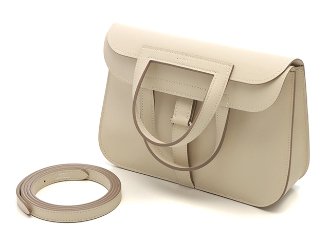 HERMES エルメス ショルダーバッグ アルザン・ミニ スイフト クレ/シルバー金具 W刻印【472】AH