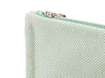 HERMES　エルメス　フラットポーチGM　Hティサージュ　ブルー　トワルアッシュ　デコラシオ【472】YI