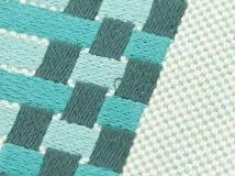 HERMES　エルメス　フラットポーチGM　Hティサージュ　ブルー　トワルアッシュ　デコラシオ【472】YI