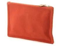 HERMES　エルメス　フラットポーチ　PM　Ｈナッテ　トメット　ウールツイル【472】YI