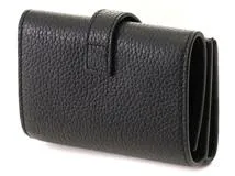 サンローラン三つ折り財布 SAINT LAURENT サンローラン サックドジュール 三つ折財布 ブラック/SV