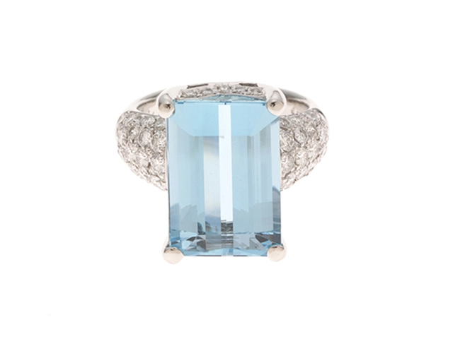 JEWELRY ジュエリー リング プラチナPT900 ブルートパーズ6.56