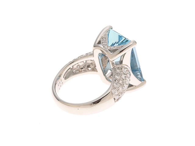 JEWELRY ジュエリー リング プラチナPT900 ブルートパーズ6.56