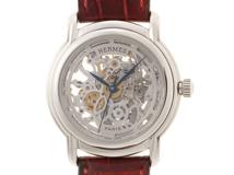 HERMES　エルメス　時計　セザム　SM1.710.220　スケルトン　SS/クロコダイルレザー　自動巻き　メンズ　M