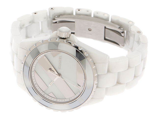 シャネル CHANEL J12 アンタイトル 世界限定1200本 H5582 シルバー/ホワイト文字盤  腕時計 メンズ
