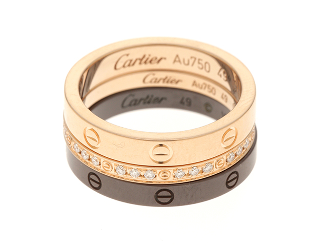 Cartier カルティエ スリーフープラブ リング ピンクゴールド