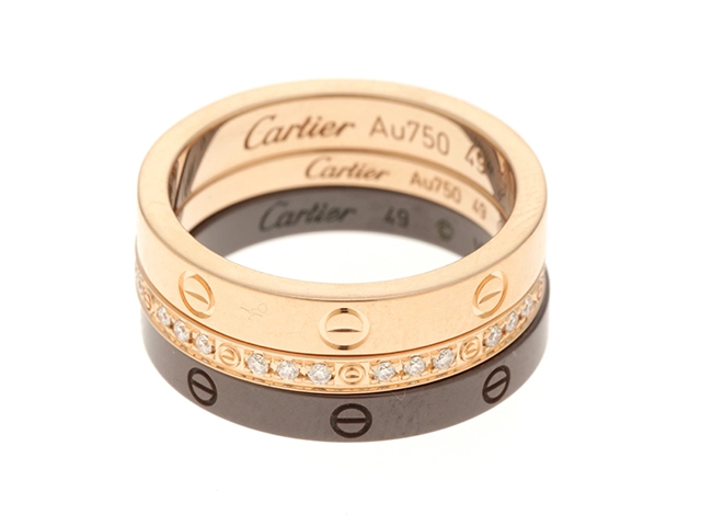 Cartier カルティエ スリーフープラブ リング ピンクゴールド 