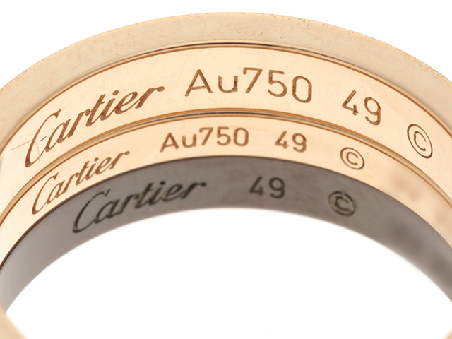 Cartier カルティエ スリーフープラブ リング ピンクゴールド