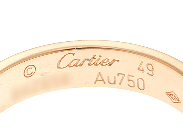カルティエ⭐︎ミニ　ラブリング　ピンクゴールド サイズ52 CARTIER カルティエ ミニ ラブリング 1P ダイヤ #46 K18 ピンク