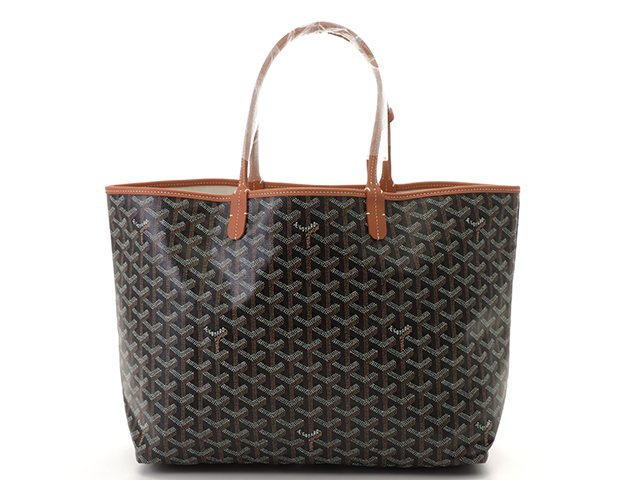 GOYARD ゴヤール サンルイPM トートバッグ ブラック/ブラウン PVC