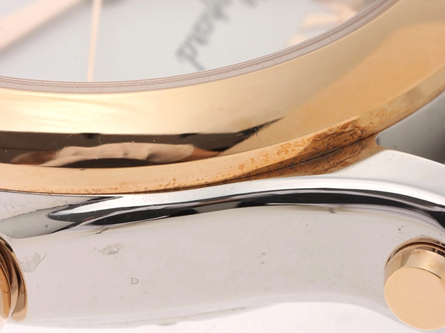 Chopard　ショパール　ハッピースポーツ　ホワイト文字盤　クォーツ　SS/GP/革　278590-6001【471】N