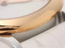 Chopard　ショパール　ハッピースポーツ　ホワイト文字盤　クォーツ　SS/GP/革　278590-6001【471】N