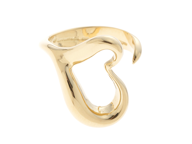 Tiffany Co ティファニー 指輪 リング オープンハートr イエローゴールド K18 9号 430 の購入なら 質 の大黒屋 公式