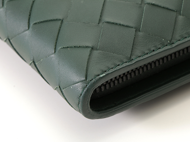 BOTTEGA VENETA ボッテガヴェネタ イントレチャート ドキュメントケース ダークグリーン カーフ 601056 【474】