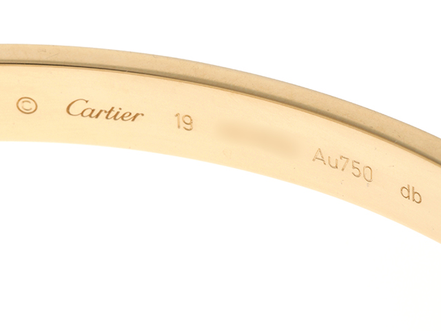 Cartier　カルティエ　ラブブレスレット　K18YG　イエローゴールド　36.9g　19号　新型　【432】