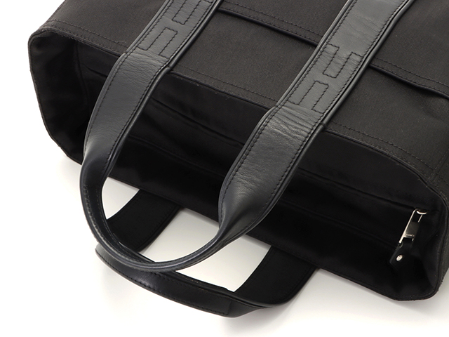 HERMES エルメス アカプルコPM トワルシェプロン レザー ブラック SV