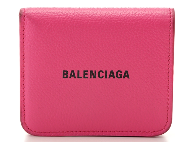 BALENCIAGA バレンシアガ 594216 コンパクトウォレット ピンク レザー