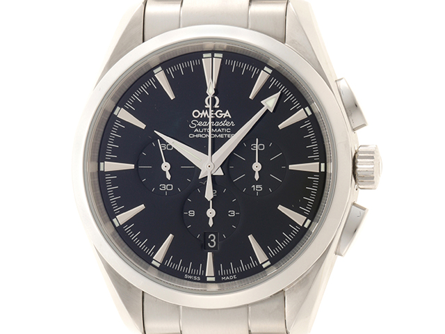 オメガ OMEGA シーマスター アクアテラ クロノグラフ 2512.50 ブラック 