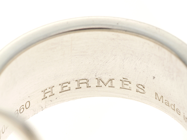 Hermès エルメス アルファケリーダブルリングＰM/ＳＶ/シルバー/11.9ｇ/４９号（国内サイズ約9号）
