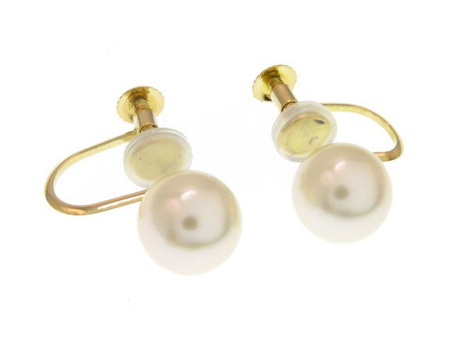 ノンブランドジュエリー イヤリング K18YG イエローゴールド パール