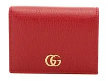 GUCCI グッチ GGマーモント レザー 二つ折り財布 財布 レッド 【436