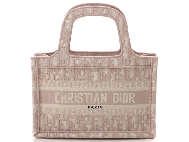 クリスチャン・ディオール Christian Dior ブックトート ミニ S5475ZRIW_928 ベージュ×ネイビー キャンバス レディース トートバッグ