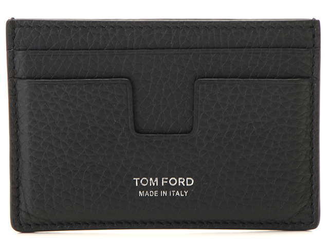 TOM FORD T LINEカードケース ダークネイビー レザー【431