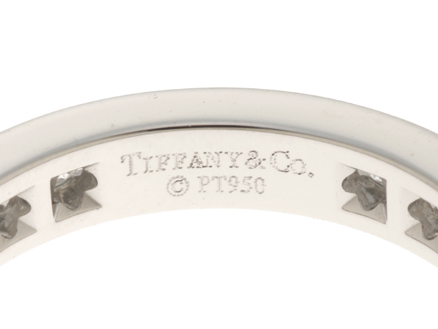 TIFFANY&Co. ティファニー Pt950プラチナ ジャズ (スウィング)　フルサークル リング・指輪 ダイヤモンド 9号 3.7g レディース【美品】