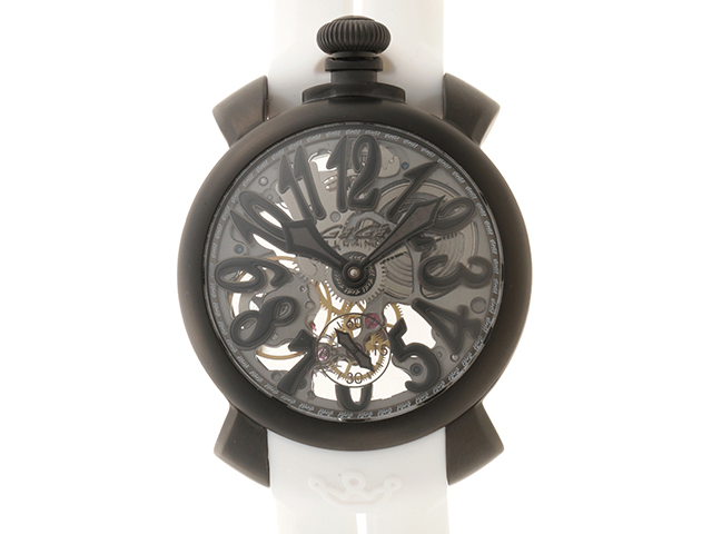GaGa MILANO ガガミラノ 時計 マヌアーレ48mm スケルトン 5312.01 手巻き 2143200458887 【437】  の購入なら「質」の大黒屋（公式）