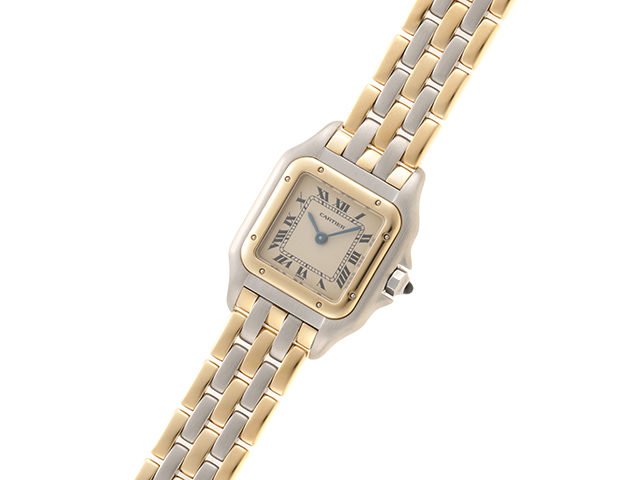 Cartier カルティエ 時計 パンテールSM 3ロウ 166921 レディース クォーツ アイボリー ステンレス/イエローゴールド SS/YG  2143200460026 【430】 の購入なら「質」の大黒屋（公式）