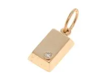 Cartier　カルティエ　インゴットチャーム　トップ　K18イエローゴールド　ダイヤモンド　1Ｐ　【430】　2143200468664