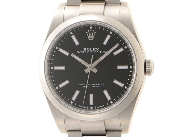 ROLEX ロレックス 腕時計　オイスターパーペチュアル 39ｍｍ 114300　自動巻き　オイスターブレスレット　ステンレススティール　2018年正規【472】SJ