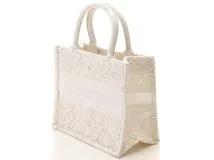 Dior ディオール ブックトートスモールバッグ マクラメレース ウール 