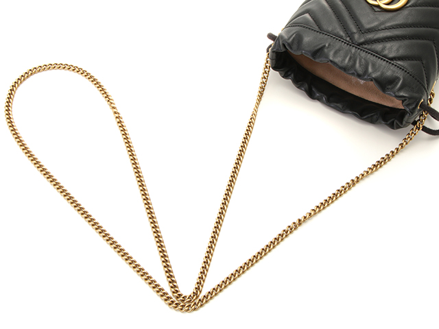 【国内配送】★GUCCI★ GGマーモント ミニ レザーバケットバッグ Gucci」のミニバケットバッグ | Numero TOKYO