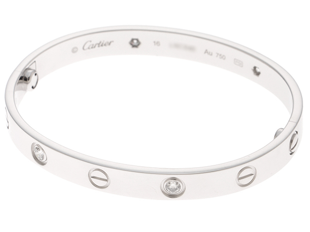 Cartier カルティエ ブレスレット ラブブレスハーフダイヤモンド CRB6035800 K18ホワイトゴールド／ダイヤモンド 16号 2022年 正規【472】2143200483377 の購入なら「質」の大黒屋（公式）