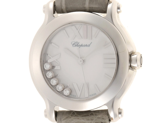 Chopard ショパール ハッピースポーツ 8509 SS クロコレザー ...