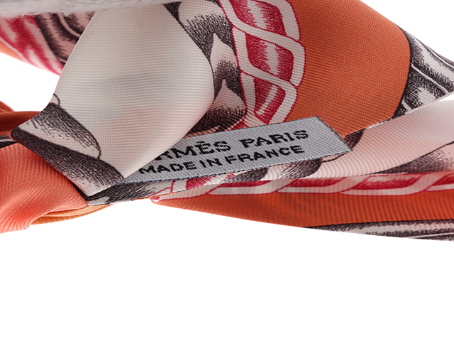 HERMES エルメス シュシュベッラ シルク オレンジ コーラル 【431】 の