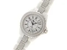 CHANEL シャネル 腕時計 J12 H1422 センターダイヤ ブレスダイヤ ホワイトセラミック メンズ 自動巻き OH/外装仕上げ済み （2143200491853）【200】