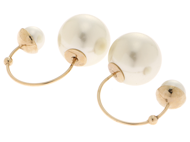 超美品】ディオール レディース トライバルズ ピアス フェイクパール