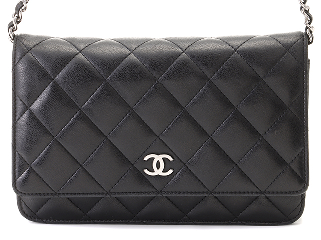 CHANEL シャネル マトラッセ チェーンウォレット ラムスキン ...