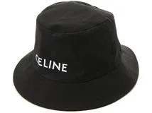 CELINE セリーヌ バケットハット 帽子 ブラック コットン 2AU5B968P