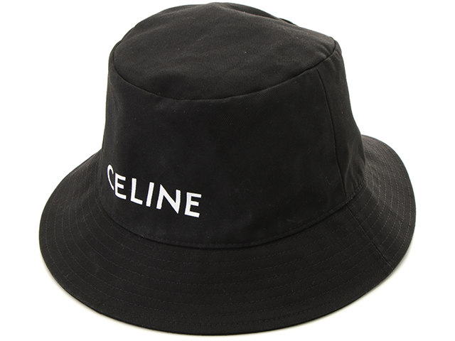 CELINE　セリーヌ　バケットハット　帽子　ブラック　コットン　 2AU5B968P.38UB【430】2143200499231