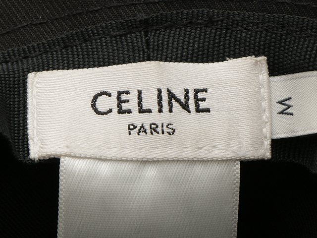 CELINE セリーヌ バケットハット 帽子 ブラック コットン 2AU5B968P