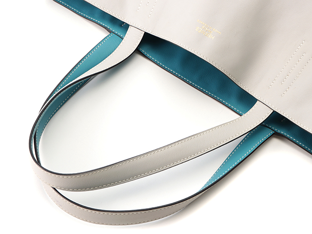HERMES エルメス ドゥブルセンス36 パールグレー/ターコイズ
